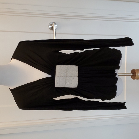 Twelfth Street by Cynthia Vincent Black Shirred Shimmer Top - Picture 1 of 12